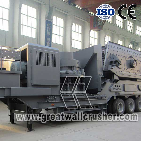 Mobile cone crushing plant