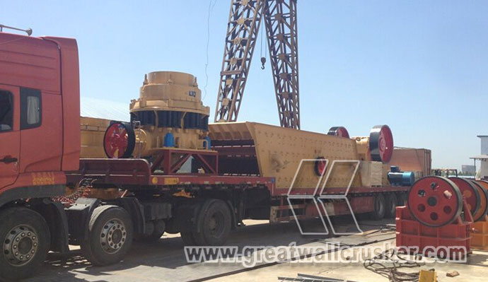Cone crusher and jaw crusher ready for sale 