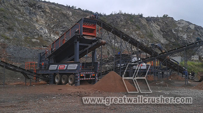 mobile jaw crusher and mobile cone crusher for sale 80 t/h project