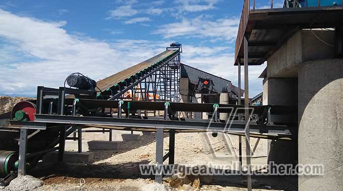 CZS cone crusher and jaw crusher for pebble crushing plant Indonesia 